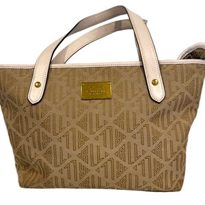 Ralph Lauren Khaki Large Classic Tote Satchel Handbag Vintage